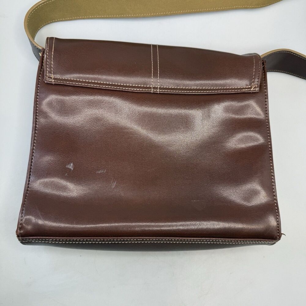 Vintage Mondani New York Brown Faux Leather Structured Shoulder Bag Purse EUC - Picture 15 of 15